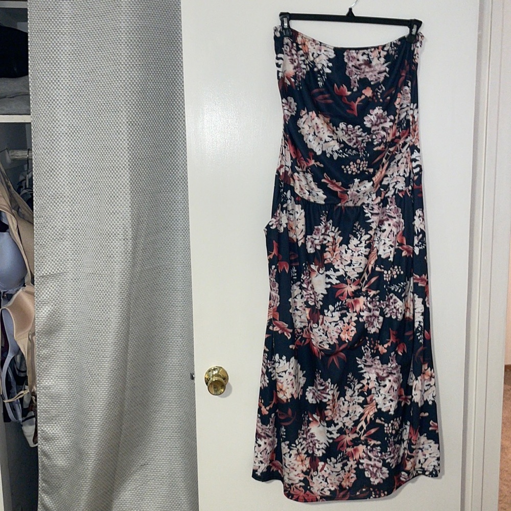 Floral Strapless Dress